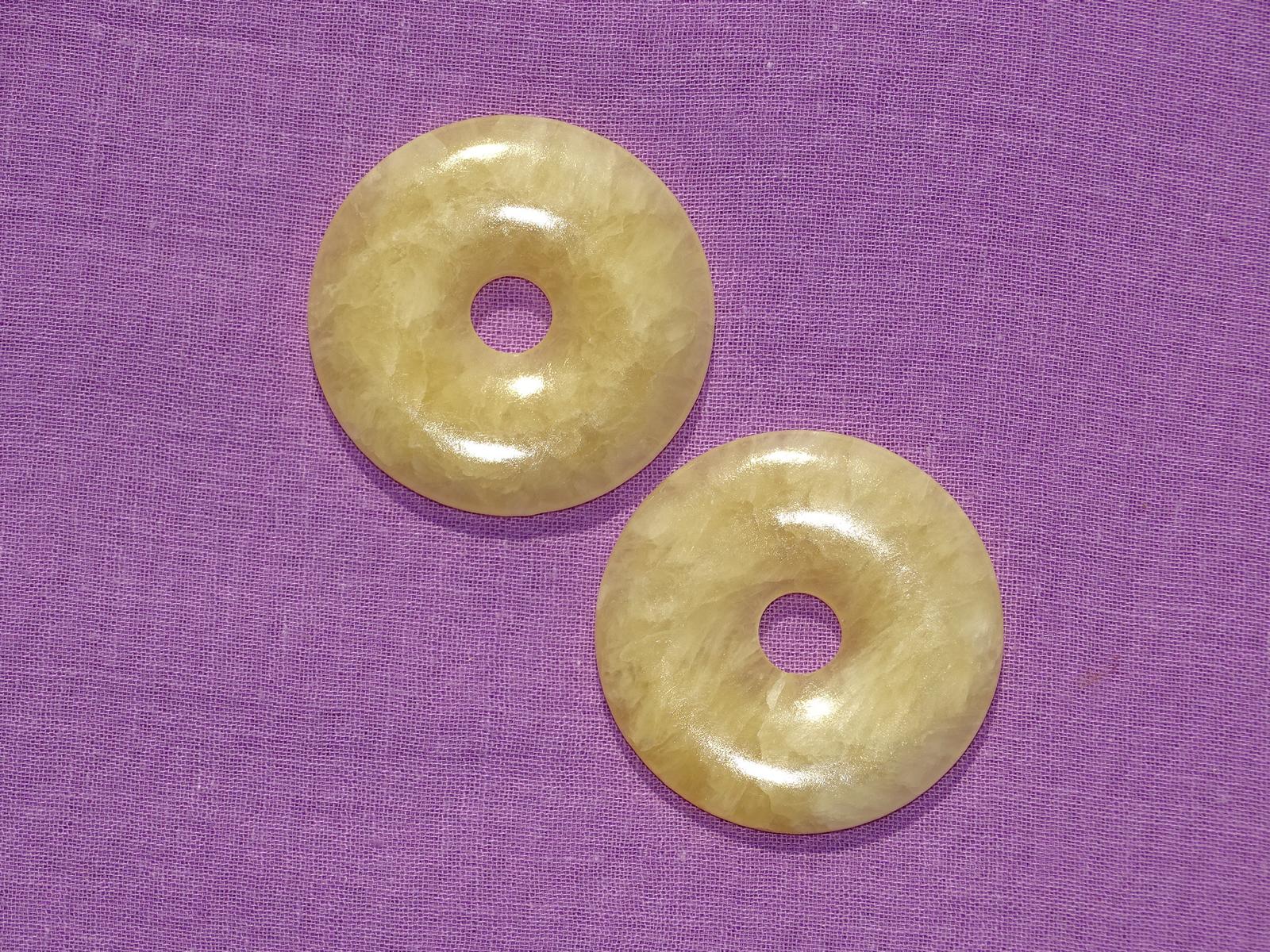 Orangencalcit-Donut Ø 4 cm