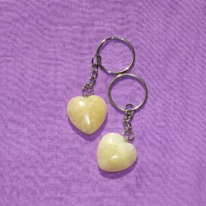 Heilstein-HERZ-Schlüsselanhänger - Orangencalcit