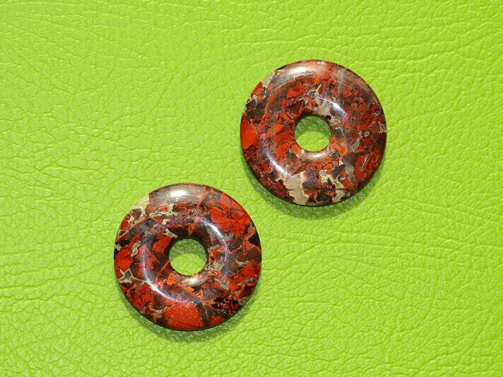 Brekzien-Jaspis-Donut Ø 35 mm