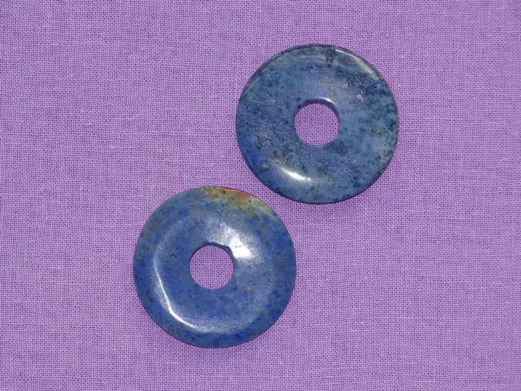 Dumortierit-Donut helleres blau Ø 35 mm