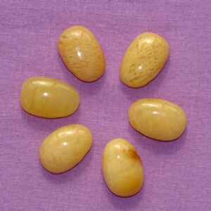 Jade-Tropfen gebohrt (gelb)