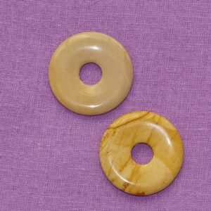 Jaspis-Donut gelb/braun Ø 30 mm