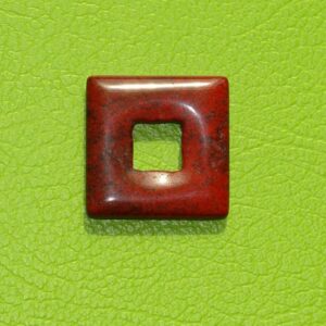 Jaspis-Donut rot, quadratisch