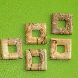 Landschaftsjaspis-Donut eckig