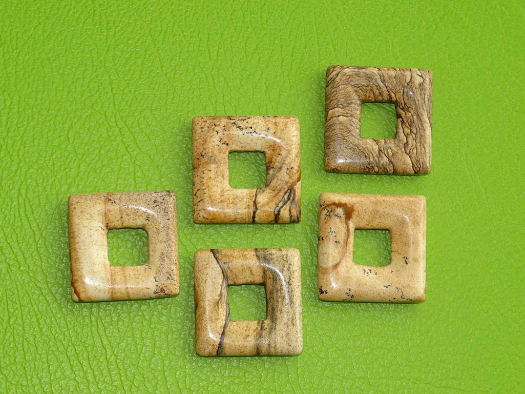 Landschaftsjaspis-Donut eckig