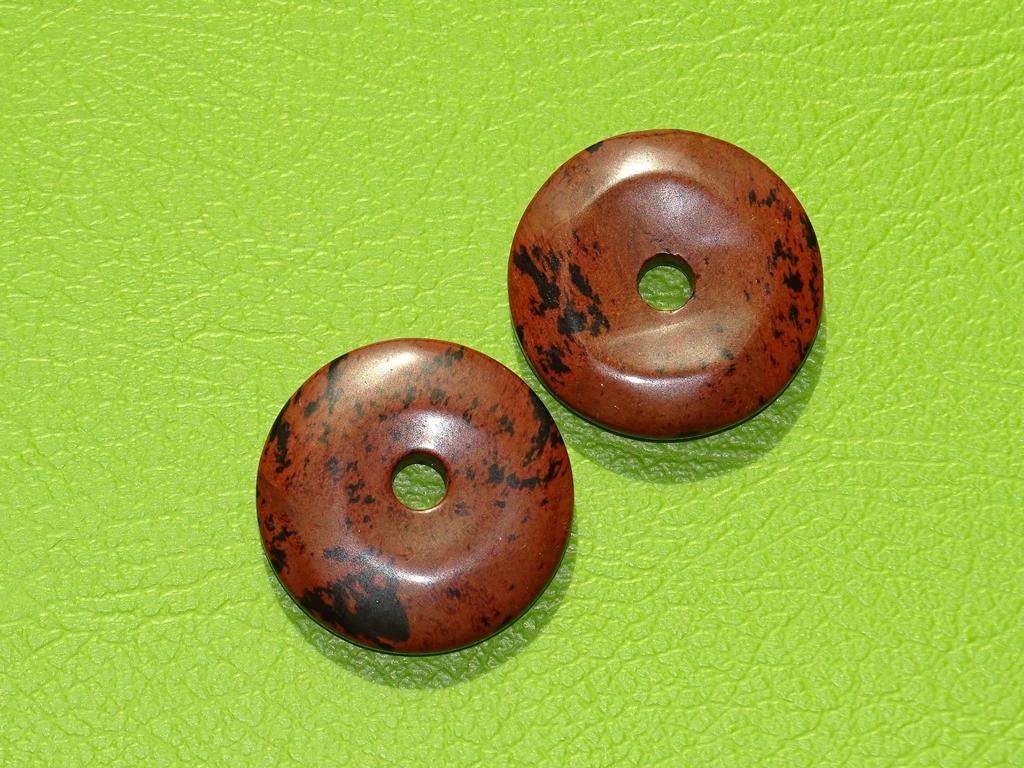 Mahagoniobsidian-Donut Ø 35 mm