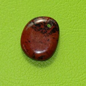 Mahagoniobsidian-Flachstein gebohrt Nr. 2