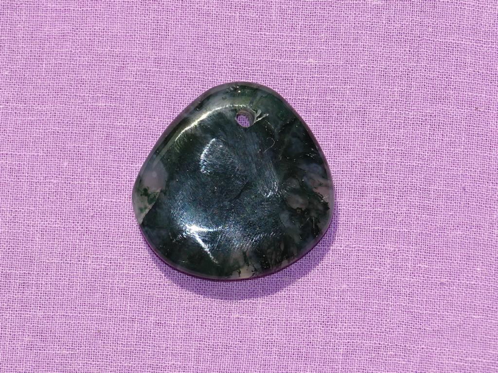 Moosachat-Flachstein gebohrt Nr. 1