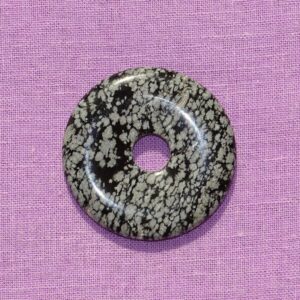 Schneeflockenobsidian-Donut Ø 35 mm