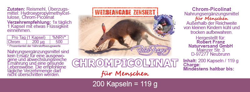 Chrom-Picolinat, Kapseln, Robert Franz – Bild 2