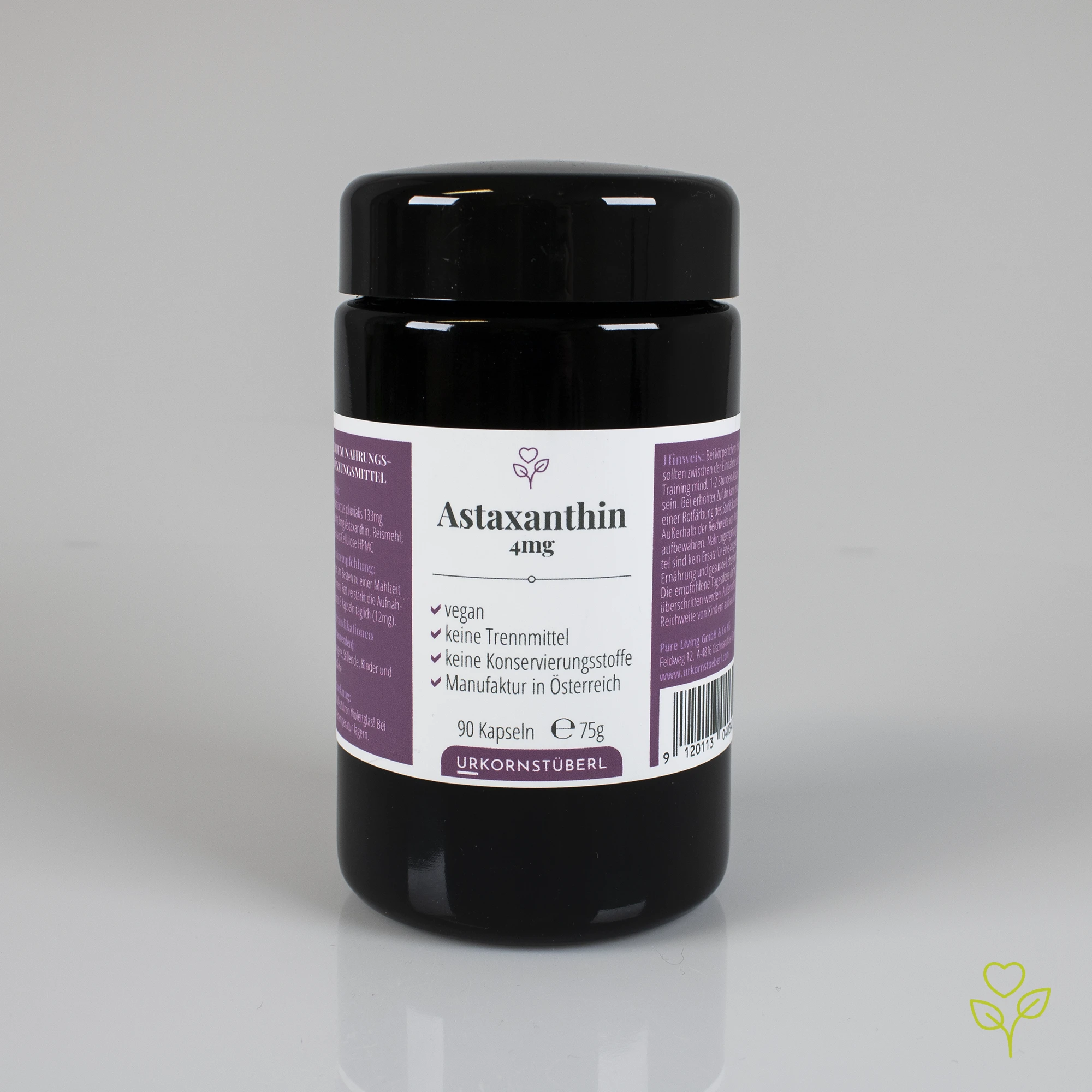 Astaxanthin 4 mg, Fa. Urkornstüberl