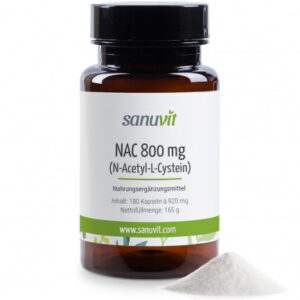 NAC 800 mg (N-Acetyl-L-Cystein) Kapseln, Fa. SANUVIT