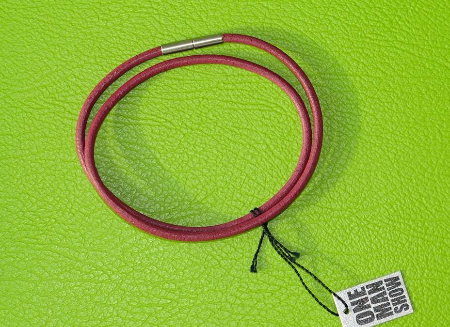 Lederband weinrot 45 cm, Dicke 3 mm