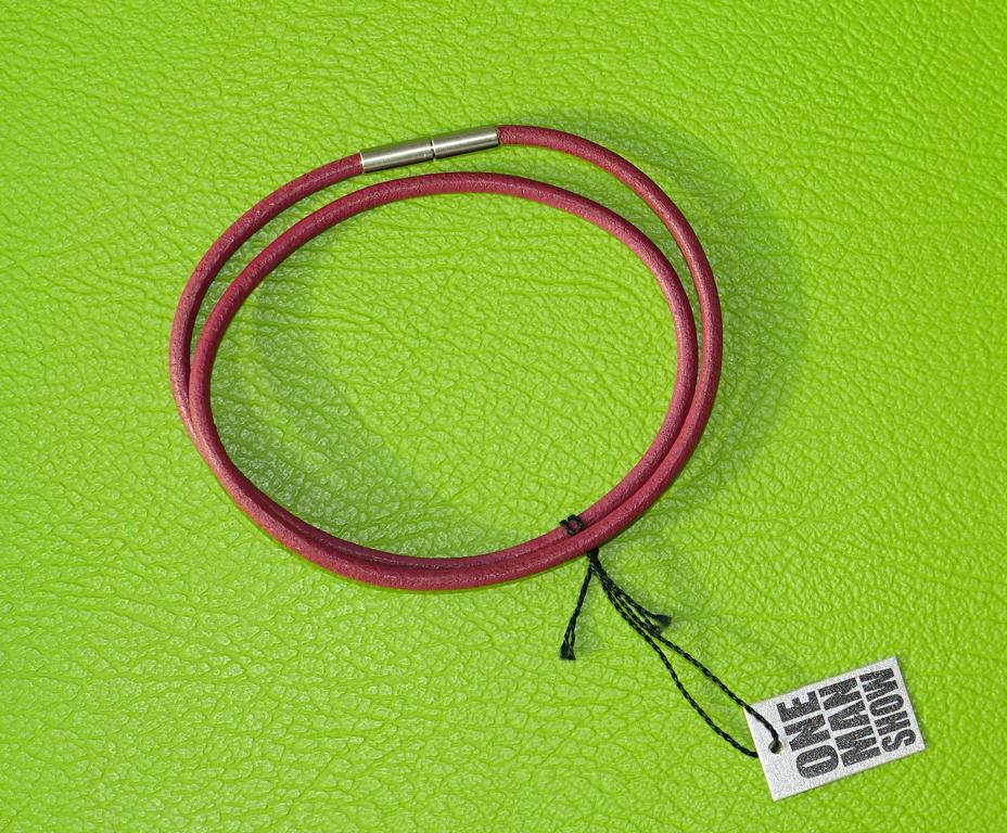 Lederband weinrot 45 cm, Dicke 3 mm