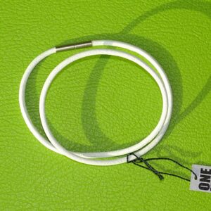 Lederband weiß 45 cm, Dicke 3 mm