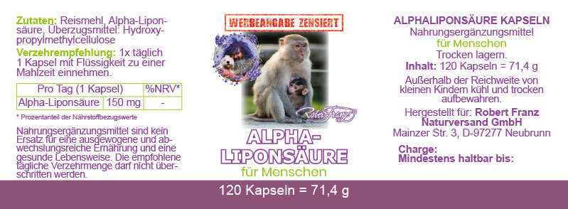 Alpha-Liponsäure-Kapseln - 120 Kapseln, Robert Franz – Bild 2