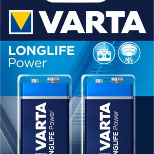 VARTA Longlife Power 9V Block 6LR61 Batterie (2er Pack)