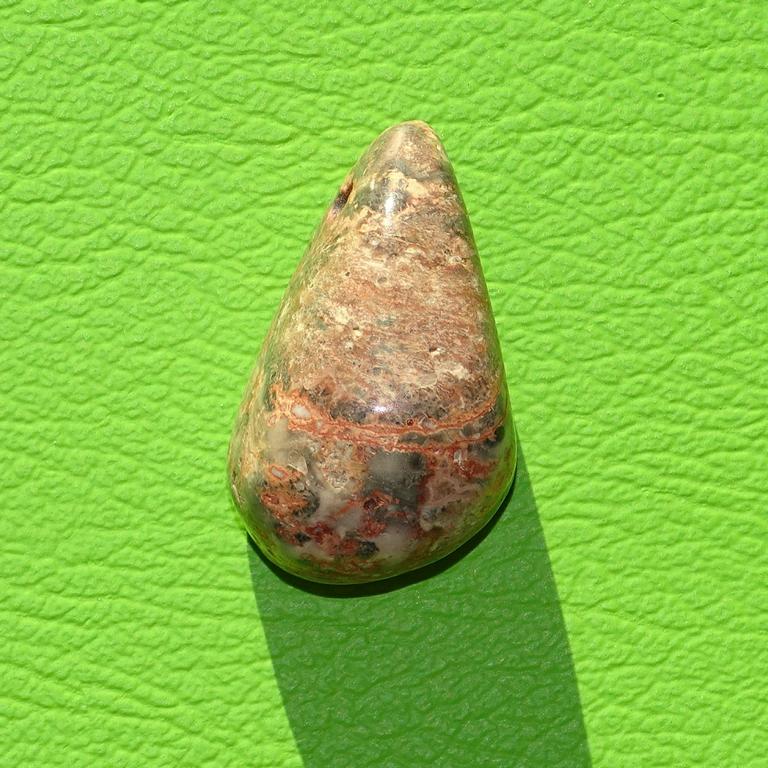 Leopardenjaspis gebohrt Nr. 1