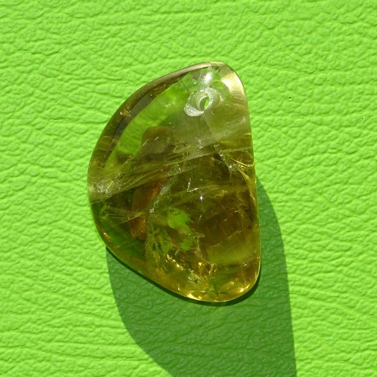 Prasiolith gebohrt Nr. 1