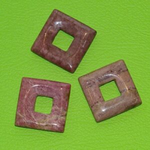 Rhodonit-Donut quadratisch