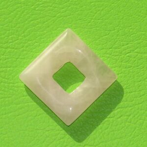 Rosenquarz-Donut quadratisch