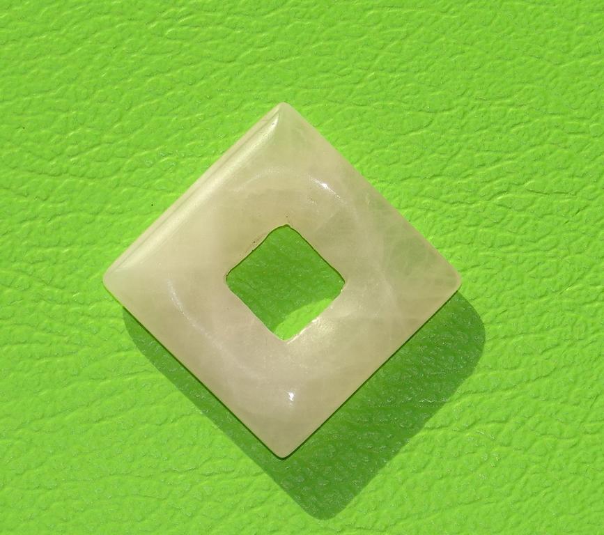 Rosenquarz-Donut quadratisch