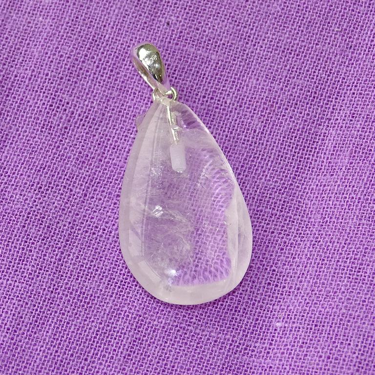 Bergkristall-Anhänger in Tropfenform