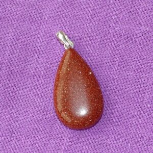 Goldfluss-Anhänger in Tropfenform