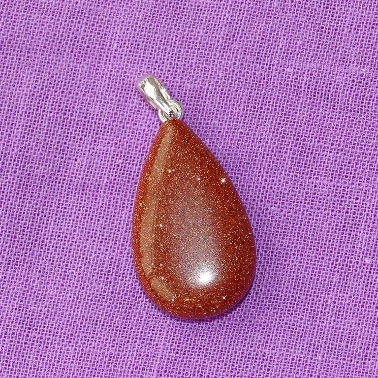 Goldfluss-Anhänger in Tropfenform