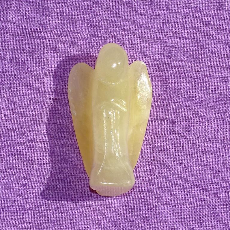 Orangencalcit-Engel 4 cm