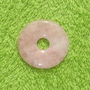 Rosenquarz-Donut groß Ø 5 cm