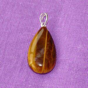 Tigerauge-Anhänger in Tropfenform