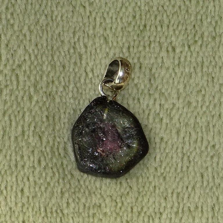 Wassermelonenturmalin-Anhänger Nr. 4