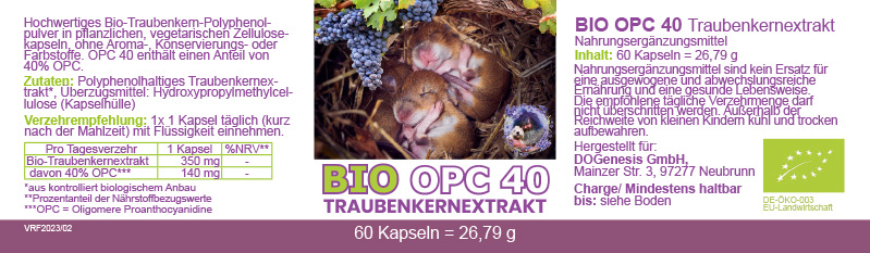BIO - OPC 40 Traubenkernextrakt, Kapseln, Robert Franz – Bild 2