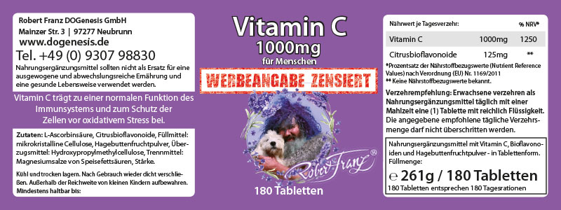 Vitamin C 1000 mg Tabletten, Robert Franz – Bild 2
